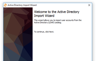 Active Directory Import Wizard