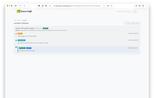 Hosted Status Page screenshot 2