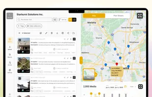 Searchable construction project photo management with map pins, filters, AI captions, and metadata—powered by Filio’s web console.
