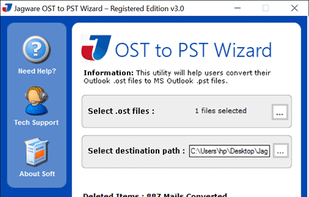 Jagware OST to PST Wizard screenshot 1