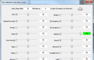 Configuration window in the Professional version
