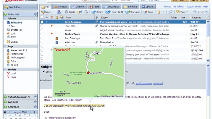 Zimbra Desktop The free Zimbra Desktop client allows you to meld