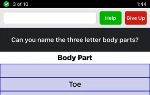 Sporcle screenshot 3