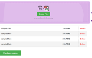 HEIC to JPG online converter screenshot 1