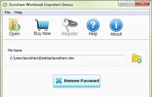iSunshare Workbook Unprotect Genius screenshot 1