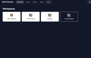 Notion Backups Dashboard