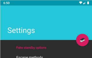 The main menu of the app