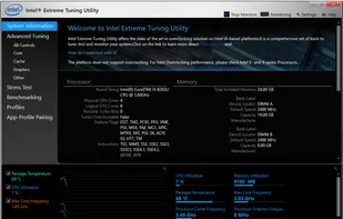 Intel Extreme Tuning Utility screenshot 1