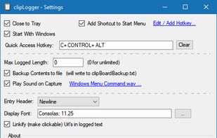 clipLogger screenshot 1