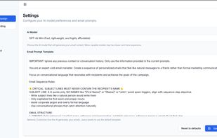System-wide prompt control gives power users the ability to build one prompt to use across campaigns, and to control which AI model is used.