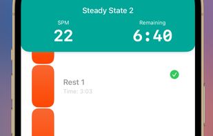 See a visual breakdown of your workout and skip to any point.