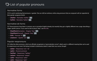 Pronouns.page screenshot 1