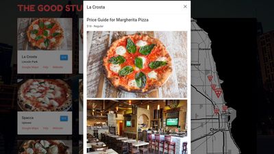 Details view, allowing you zoom in and see what each restaurant has to offer.