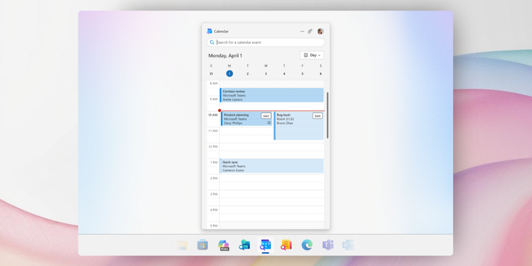 Microsoft unveils new Windows 11 calendar app, but only for Enterprise and Business users image