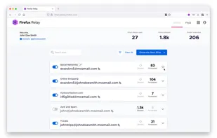 Firefox Relay screenshot 2