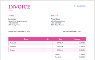 Invoice Gen screenshot 2