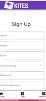 Fill the Form & Register

1. Fill the required details like name, mobile number, email, class and create login password. 
2 .Click on Sign Up button after filling the correct details to complete registration. 
