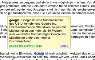 Google Dictionary screenshot 1