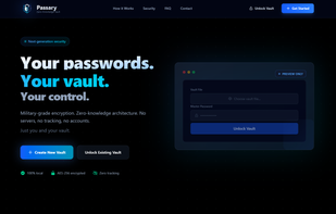 Passary main webpage