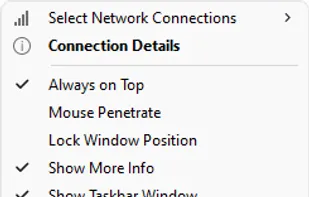 Main (floating) window options