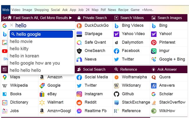 SearchAll: All in one search engines website and android app ...