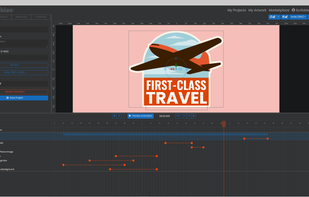 Even though scribbleo is mainly used for doodle animations, you can use it for simple 2D motion animation using vector SVG art.