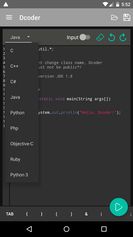 Dcoder mobile code compiler ide, multiple compiler support