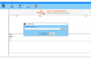 Regain EML to Office 365 Migrator screenshot 1