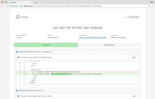 Patches review page