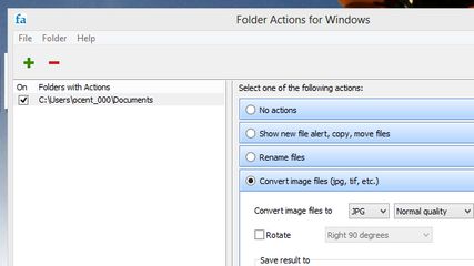 Folder Actions for Windows screenshot 1
