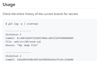 repo-security-scanner screenshot 1
