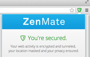 Zenmate on screen of mobile device