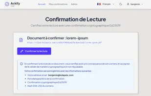 Please confirm that you have read a document in reference
