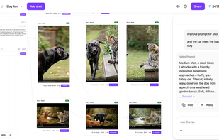 Generate videos in one canvas and refine with AI-chat