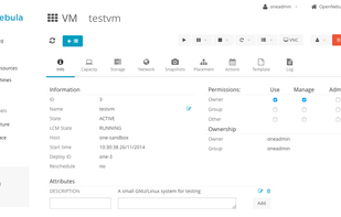 OpenNebula screenshot 2