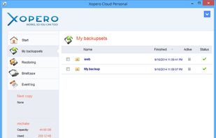 Xopero Cloud Personal screenshot 1