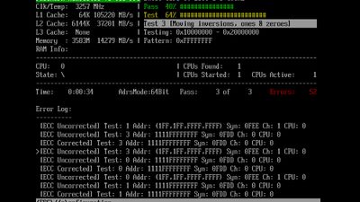 Testing memory with MemTest86