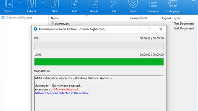 Antimalware Scan on Archive (paid edition)