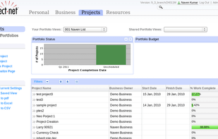 Project.net screenshot 2
