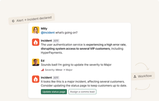 Example of a Slack conversation