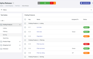 Manage test runs with ease.