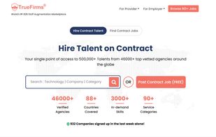 TrueFirms Homepage.
