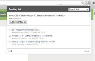 Reading list screenshot 1