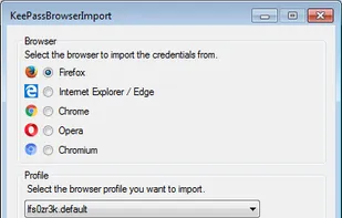 KeePassBrowserImporter screenshot 1