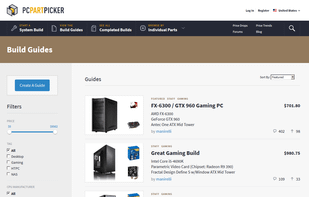 PCPartPicker screenshot 1