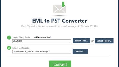 ZOOK EML to PST Converter screenshot 1