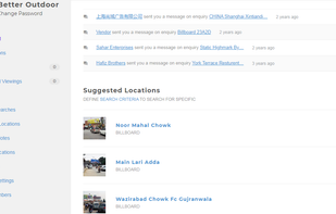 Suggested billboards to brands