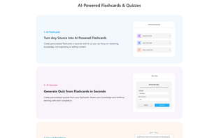 AI-Powered Flashcards & Quizzes