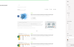 Extended search results page