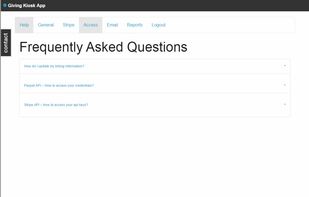 Frequently Asked Questions and easy support form.
